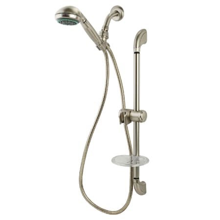 Kingston Brass Shower Combo Shower Combo, Wall Mount, Brushed Nickel KSX2528SBB